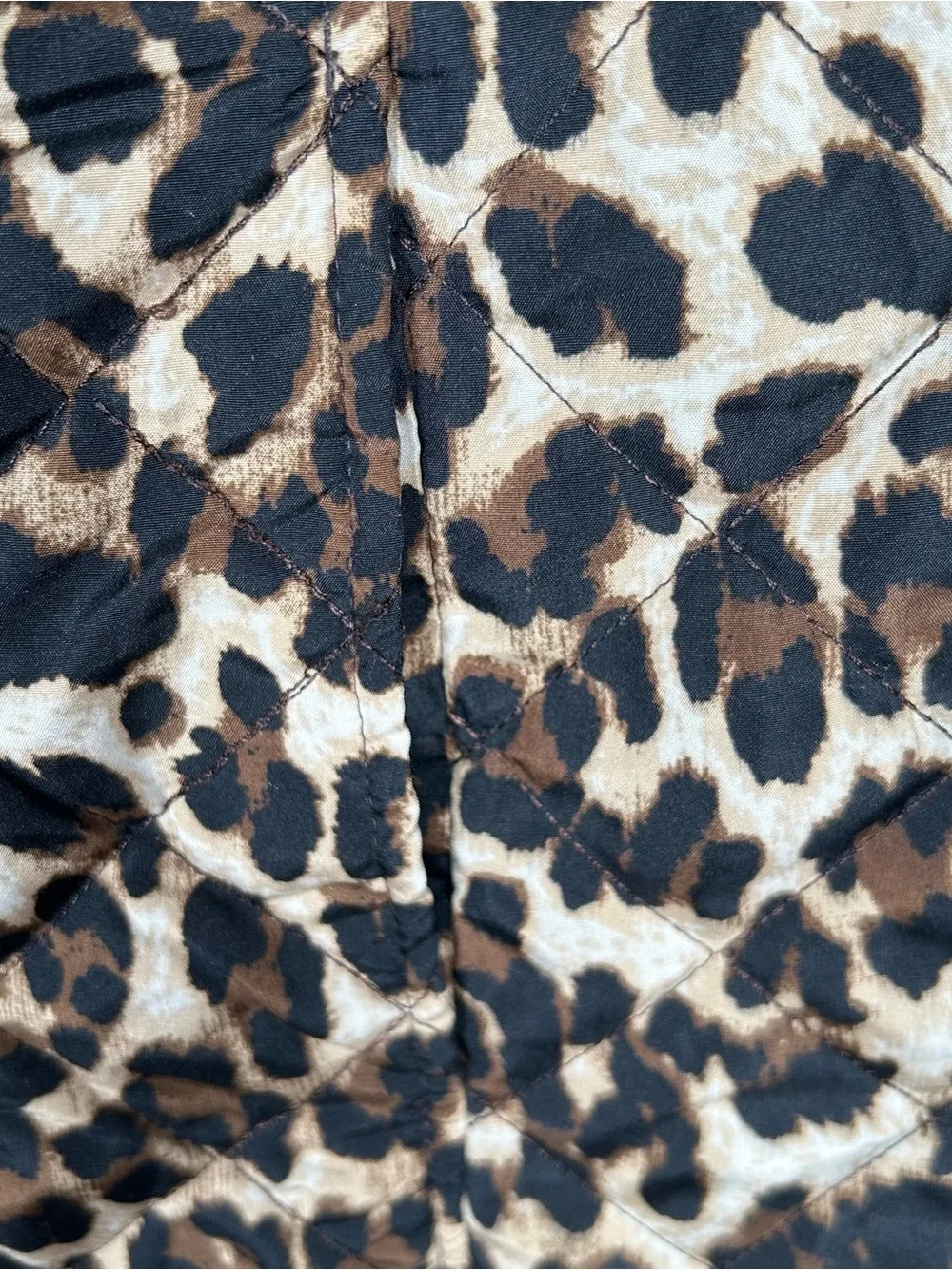 Chico’s Weekends Leopard Quilted Lightweight Zip Vest Animal Print Size 3 XL